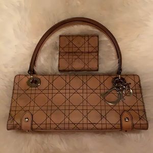 Dior East West Cannage Bag w/ matching wallet